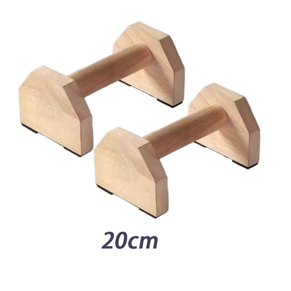 1 Pair Wooden Parallettes Push Up Bars, 30CM Wood Push-up Stand with Non-Slip Base, xercise Home Workout Equipment for Men Strength Training, Planks Calisthenics