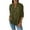 Army Green, variant on Women Cotton Linen Tops Button down Loose Shirts Collared V Neck Causal Blouse for Beach Vacation