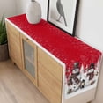 thumbnail image 4 of Red Christmas Table Runner 70 Inches Long Farmhouse Dress Scarves, Snowman Snowflake Winter Birds Dining Tablerunner for Coffee Table/Kitchen Island/Party Décor, 13" x 70", 4 of 8