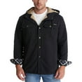thumbnail image 2 of hopeusince Men's Winter Warm Hooded Shirt Jacket Corduroy Coats Fleece Jackets with Pockets Black L, 2 of 8