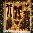 thumbnail image 5 of Velvet Christmas Bows, 16 Pack Ornament Set, Hanging Ribbon Bows for Christmas Tree Wreath Garland Gift Wrap Decor, Coffee, 5 of 6