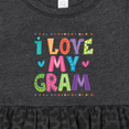thumbnail image 4 of Inktastic I Love My Gram for Grandkids Girls Baby Dress, 4 of 5