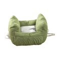 thumbnail image 3 of Asiento de coche para perros, asiento de coche para mascotas con bolsillos de almacenamiento, asiento lavable para pequeño y mediano Verde jinwen Asiento elevador de coche para mascotas, 3 of 8