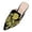 Gold, variant on Women's Art Painted Travel Shoes, Casual Lightweight and Comfortable Flat Shoes, Women's Flat Mules Slip On Non Slip Square Heels Round Toe Breathable Work Shoes