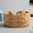 thumbnail image 6 of Wooden Yarn Bowl Knitting Yarn Bowl Cat Shaped For Crochet Lovers Decor Supplies (Bamboo), 6 of 10