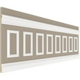 thumbnail image 5 of Ekena millwork 94 1/2"L (Adjustable 32"H to 36"H) Ashford Square Panel Traditional Wainscot Paneling Kit, 5 of 10