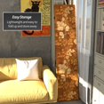 thumbnail image 5 of Oriental Furniture 6 ft. Tall Double Sided Wood Inlay Pattern Canvas Room Divider, 5 of 7