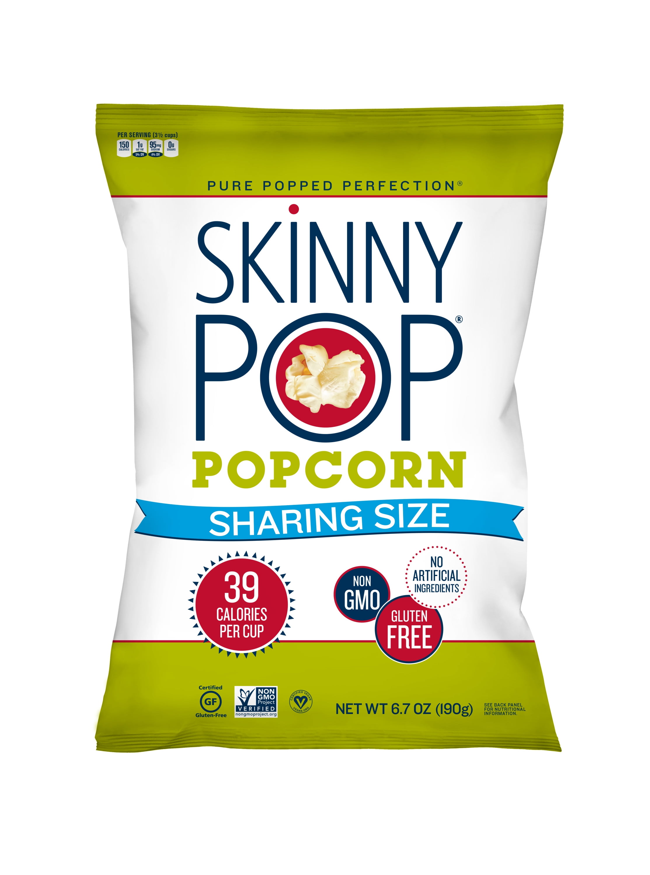 SkinnyPop Popcorn Original, 6.7oz Sharing Size Bag