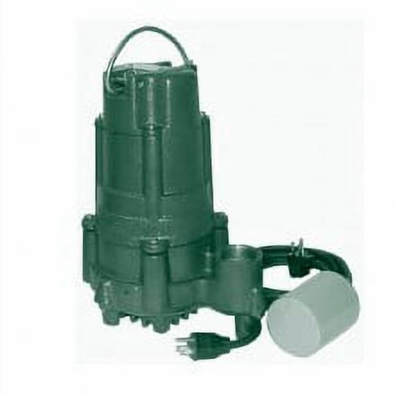 Zoeller 145-0011, Model BE145, Sump & Effluent Pump, 3/4 HP, 230 Volts, 1 Phase, 6 Amps, 1-1/2" NPT Discharge, 61 GPM Max, 74 ft Max Head, 20 ft Cord, Automatic