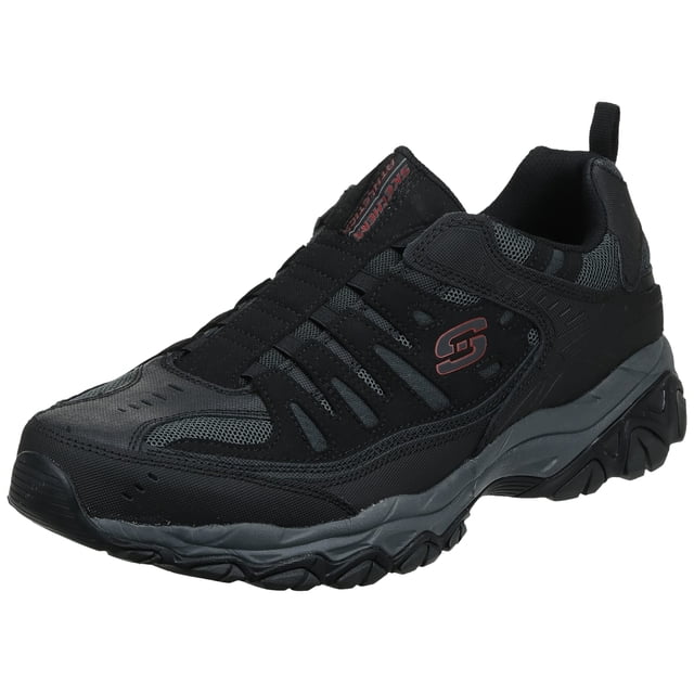 Mocasines Skechers After Burn M. Fit para hombre, color negro y antracita
