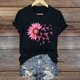 thumbnail image 1 of Fiudx Liquidación de Ofertas Flash Blusa de Manga Corta con Estampado de Moda para Mujer, Divertida Camiseta con Cuello Redondo, 1 of 4