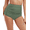 Army Green, variant on Hilor Women's High Waisted Bikini Bottom Shirred Hispter Tankini Briefs Swim Shorts