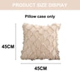 thumbnail image 2 of 2-piece Embrace Pillowcase - Sofa Cushion Cover Decorative Square Pillowcase, Solid color Modern Style Pillowcase, Hidden zipper 18x18" - Apricot color, 2 of 5