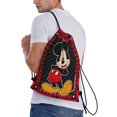 thumbnail image 3 of Bolsa con cordón clásica de Mickey Mouse, plegable, para deportes, fitness, unisex, para viajes y deportes de playa, pequeña, 3 of 8