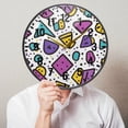 thumbnail image 6 of Yayeee Wall Clock Battery Operated 9.5" Silent Quartz Non-Ticking for Living Room Decor, Purple Retro Pattern, 6 of 8