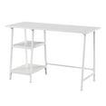 thumbnail image 2 of Convenience Concepts Designs2Go 29.25 in. Trestle Wood Metal Desk with Removable Shelves, White/White, All Ages, 2 of 8