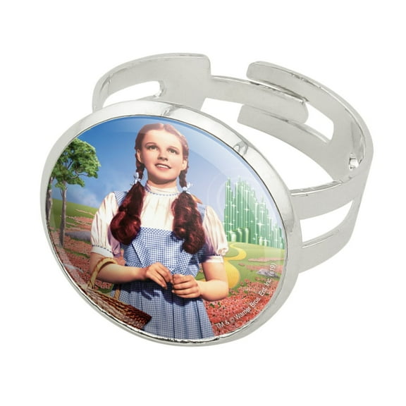 Wizard of Oz Dorothy Character Silver Plated Adjustable Novelty Ring