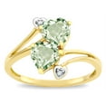 thumbnail image 2 of Star K � 6mm Genuine Green Amethyst Two Double Hearts Bypass Promise Ring, 2 of 9