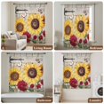 thumbnail image 6 of Red Yellow Sunflowers Sheer Curtains 96" Long, Retro Rustic Barn Doors Butterfly Brown Light Filering Curtains, Privacy Drapes Simi Floor to Veiling Curtain for Living Room Large Window Treatment, 6 of 9