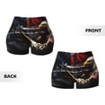 thumbnail image 3 of Sikiie American Bald Eagle Warrior Print Workout Shorts Women Scrunch Butt Gym Shorts Seamless High Waist Tummy Control Yoga Biker Athletic Shorts, 3 of 5