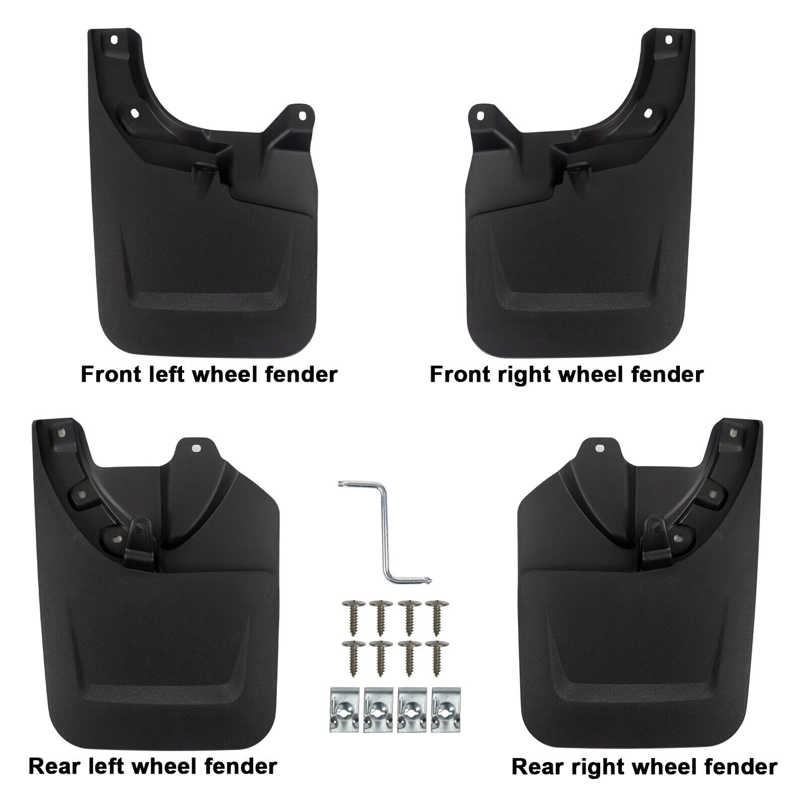FANOTEK Front & Rear Splash Guards Mud Flaps For 2022-2023 Toyota Tacoma w/OE Fender Flare (Set of 4)