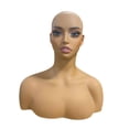 thumbnail image 4 of Cabeza de maniquí femenino con hombros, soporte para sombreros con soporte para peluca de maquillaje, modelo de exhibición de pelucas para gafas de so, 4 of 9
