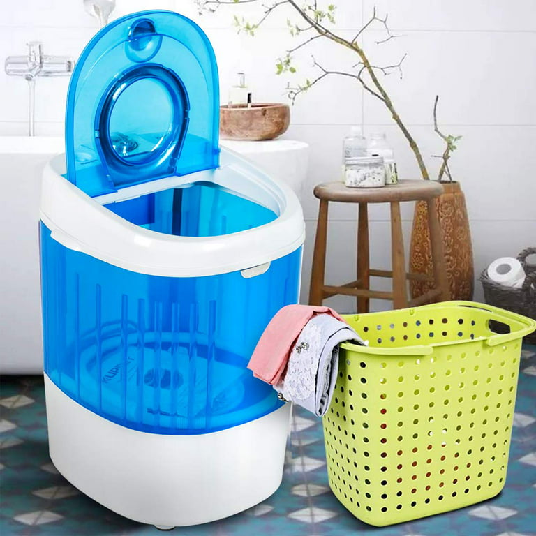 KUPPET Mini Portable Washing Machine for Compact Laundry, 7.7lbs Capacity,  Small Semi-Automatic Compact Washer with Timer Control Single Translucent  Tub 