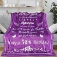 thumbnail image 2 of 50th Birthday Gift for Women Blanket 50" X 60", Gifts for 50 Years Old Women, 50th Birthday Blanket for Women, 50th Birthday Gift Idea, 1972 50th Birthday Decoration Throw Blanket, 2 of 6