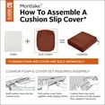 thumbnail image 4 of Classic Accessories Montlake FadeSafe Rectangular Patio Lounge Seat Cushion Slip Cover - 5" Thick - Heavy Duty Outdoor Patio Cushion with Water Resistant Backing, Heather Henna Red, 23"W x 25"D x 5"T, 4 of 23