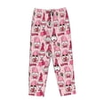 thumbnail image 6 of Uemuo Garden Gnomes Pattern Women's Wide Leg Palazzo Lounge Pants with Pockets Light Weight Loose Comfy Casual Pajama Pants-Small, 6 of 9
