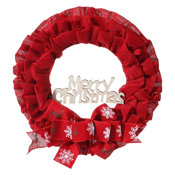 Puntoco Corona De Decoración Navideña Corona De Navidad Roja,Decoración Hogareña