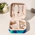 thumbnail image 6 of tie dye Travel Portable Jewelry Organizer: Square Bracelet Holder, Jewelry Display, and Box for Girls and Women, 6 of 6