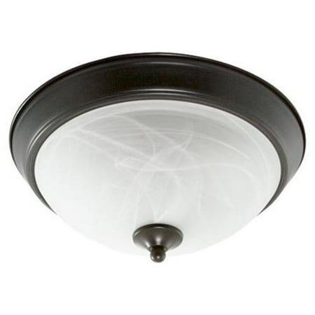 

Efficient Lighting EL-810-218-BZ Traditional Family Flushmount Oil Rubbed Bronze Finish with Alabaster Glass Energy Star Qualified