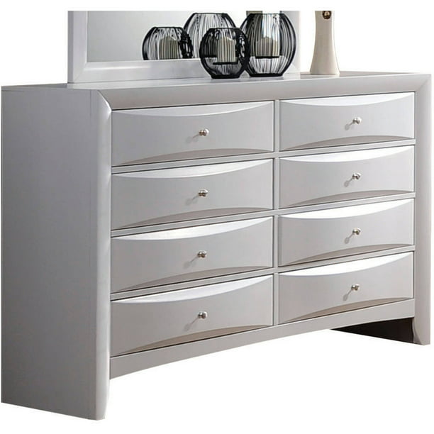 Acme Furniture Ireland White Dresser With Eight Drawers Walmart Com Walmart Com