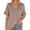 Khaki, variant on Lixiuxyad Women's V Neck Pocket Tee With Rolled Hem Short Sleeve Loose Top Trendy Casual,Red L