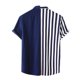 thumbnail image 3 of Camisas Tipo Para Hombre Camisa Casual Splice Button Turn Camisas de cuello corto de Strudy Men (Blue, L), 3 of 6