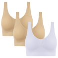 thumbnail image 1 of ManxiVoo Wirefree Breathable Sports Bra Full Coverage No Underwire Comfort Support Seamless Lightweight Active Wear XXL Size, 1 of 6
