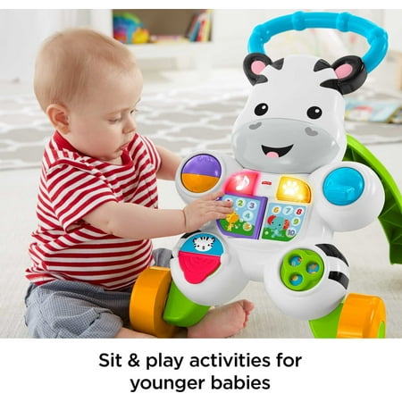 Fisher-Price Learn with Me Zebra Walker Baby & Toddler Learning Toy with Music & Lights