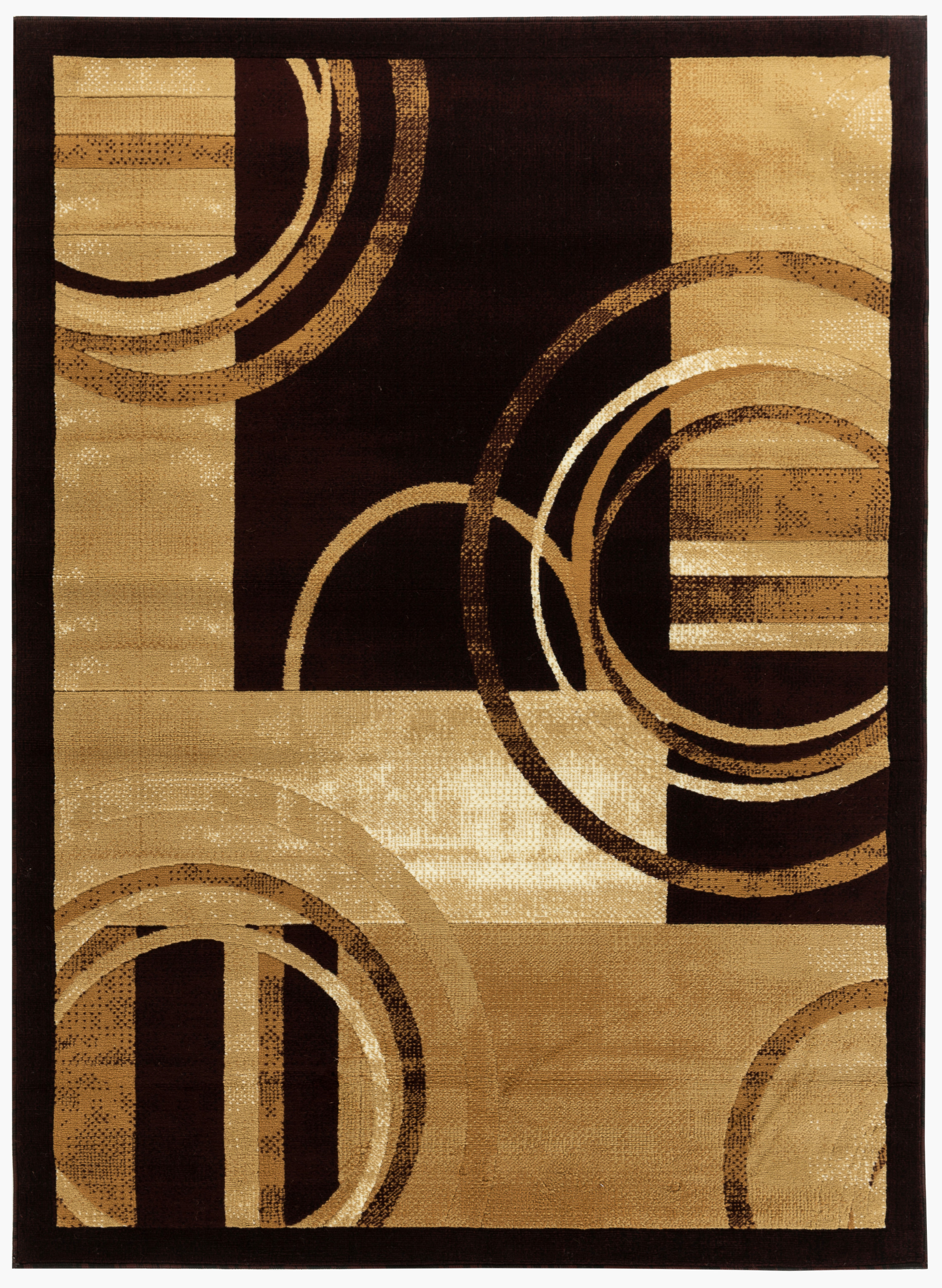 Newport Collection Burgundy, Cream Abstract Modern Area Rug
