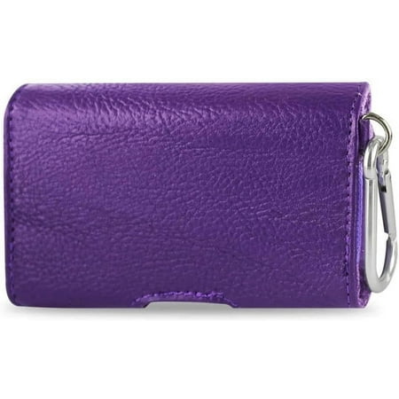 Horizontal Purple Leather Case Smooth Back NO Clip compatible with Nokia 2780 Flip Phone