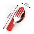 thumbnail image 4 of 4 in 1 Folding Camping Utensil Set Portable Stainless Steel Spoon & Fork Combo for Travel, Backpacking, and Picnic, 4 of 8