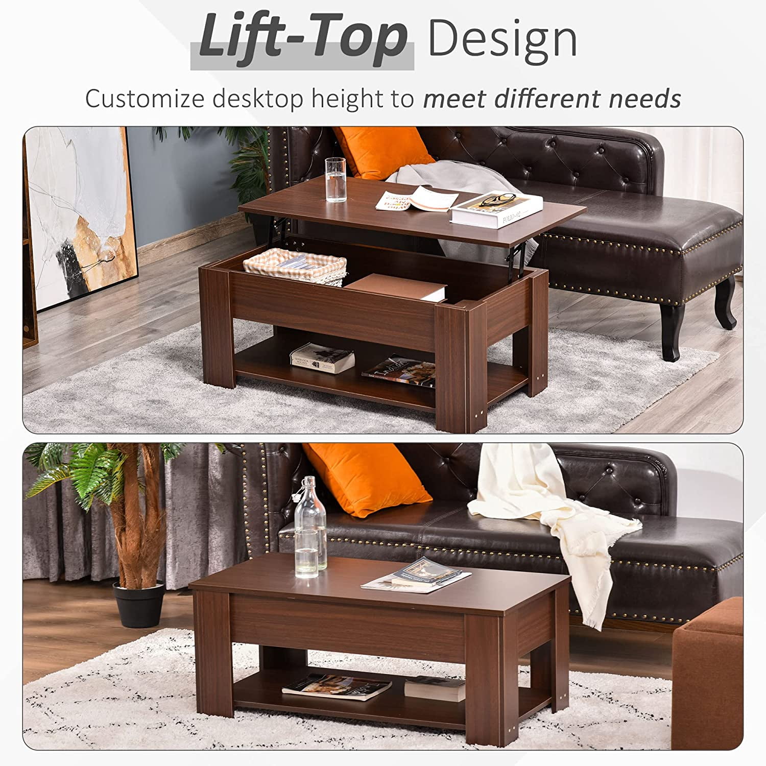 Lift top coffee online table with stools