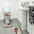 thumbnail image 3 of Christmas Bathroom Sets Decorations, Christmas Bathroom Sets Decor Merry Christmas Theme Shower Curtain and Bath Mat Set with Non-Slip Rug Toilet Lid Cover, 3 of 7