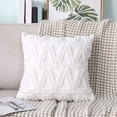 thumbnail image 1 of Funda decorativa para cojín | Cuadro de intersección de color sólido | Tela suave y peluda tipo flock | Cremallera oculta | 40x40cm | Funda para cojín de sofá, cama, sillón | Decoración del hogar, 1 of 6