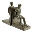 thumbnail image 3 of Unique Human Figure Decorative Bookends – Handcrafted Antique Finish, Non-Skid Felt Bottom for Organizing Books, Magazines, Movies & More, 7” High (Set of 2), 3 of 6