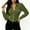 Army Green, variant on Women's Casual Fitted Cotton Blend Shirt, Long Sleeve Button Down Blouse with Chest Flap Pockets