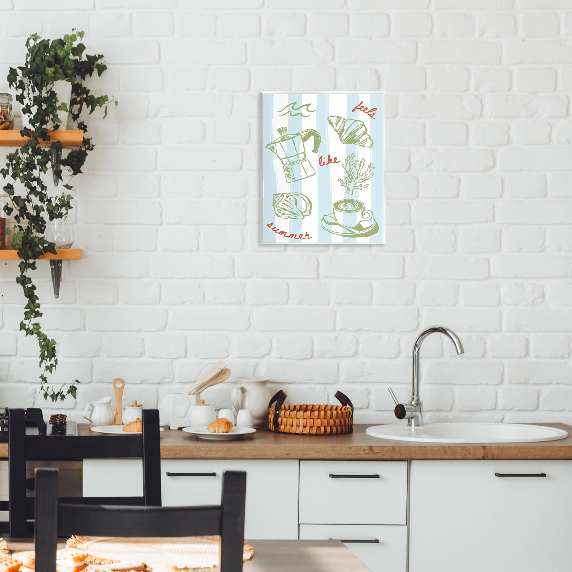 Stupell Industries Feels Like Summer on Stripes Wall Plaque Art, design by The Prints Vibe