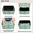 thumbnail image 2 of 2 Pack Foldable Felt Storage Cubes 10.1×6.3×4.7in Open Home Storage Bins for Organizing Shelf, Mint Schnauzers Printed, 2 of 6