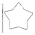thumbnail image 2 of Sterling Silver Rhodium-Plated Star Hoop Earrings, 2 of 3