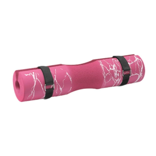 Almohadilla para barra de pesas, protector de hombros y cuello, almohadilla para sentadillas, acolchado de espuma de alta densidad para Rosa